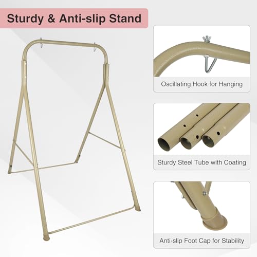 RedSwing Hammock Chair Stand with Hanging Chair, Heavy Duty Steel, Indoor Outdoor, 330 Lbs W499056