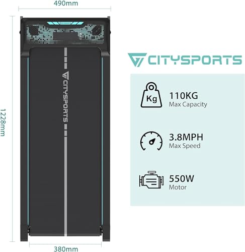 CITYSPORTS Under Desk Treadmill, Portable Walking Pad for Home W3670