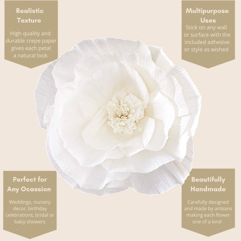 INNOBOUTIQUE Large 3D Paper Flower Wall Decor (6Pcs) X676357