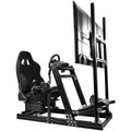 Marada Racing Simulator Cockpit with Monitor Stand Fit for Thrustmaster/PXN/Logitech/FANTEC G923 G920 T500 T3PA TGT,Stable& Strong Driving Cockpit with Black Seat,Not Included Wheel and Pedal