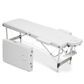 MoNiBloom Massage Table 2 Fold Portable Massage Table 82" Massage Bed Height Adjustable SPA Bed w/Carry Case Aluminum Alloy Frame Foldable Massage Table, Black