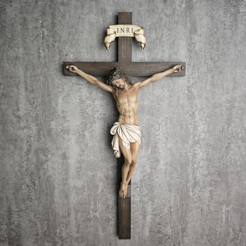 BC Catholic Crucifix Wall Cross 24" H Jesus Christ Indoor Home Decor Q2061