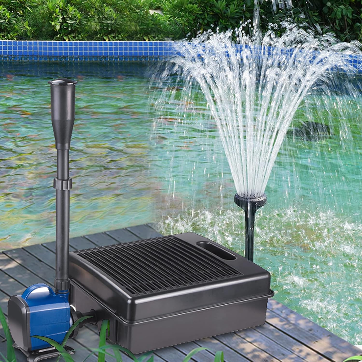 Submersible Pond Filter Pump Fountain Kit 792GPH I508