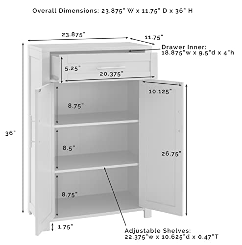 Crosley Furniture Savannah Wall Mounted Medicine Cabinet, White G910