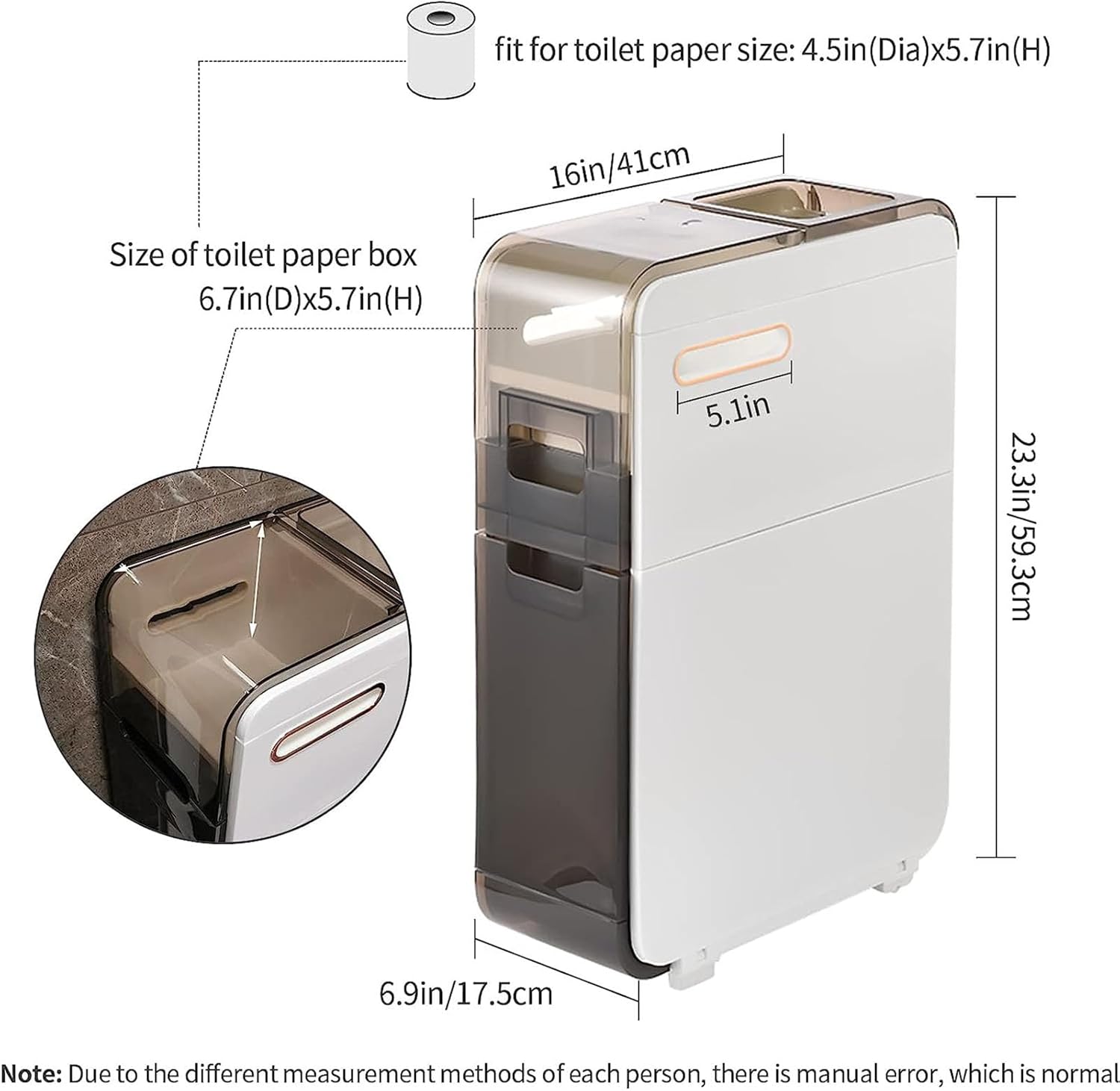Floor-standing Bathroom Storage Cabinets 2/3/4-layer Vertical L760112