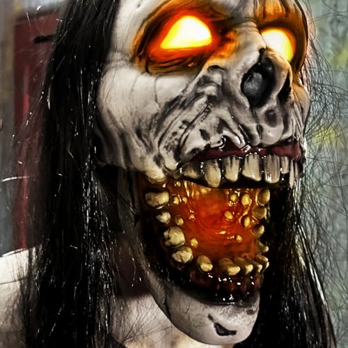 Haunted Hill Farm 5.9 ft Animatronic Lurching Woman by Tekky S393