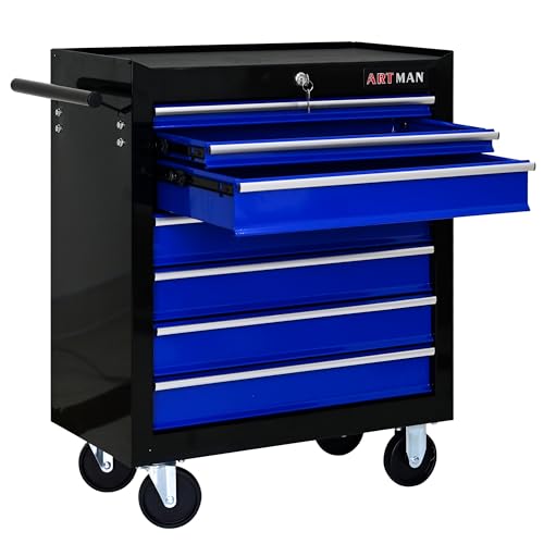 5-Drawer Rolling Tool Cart with Wheels, Black V51953