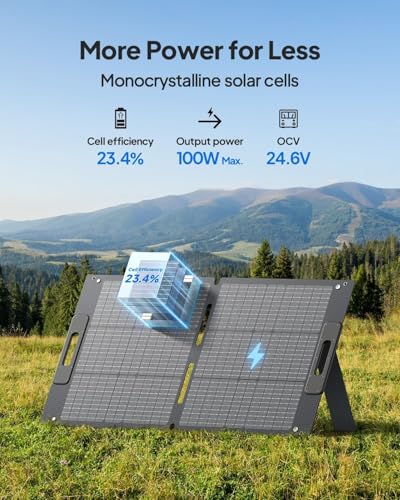 BLUETTI EB3A Solar Generator, 268Wh LiFePO4 Portable Power Station W33841