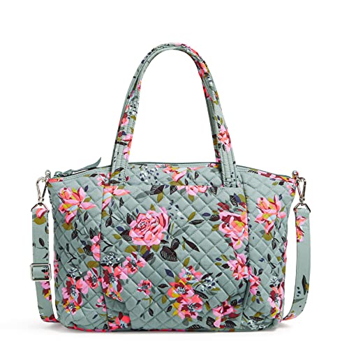 Vera Bradley Women's Cotton Pleated Multi-strap Shoulder Satchel Purse