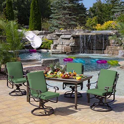 ARDEN Outdoor Dining Chair Cushion 20 x 20 in Weather-Proof Fade Resistant Sapphire Blue J523