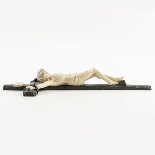 DevotedWalls 14" Hand Painted Catholic Crucifix for Wall V21624