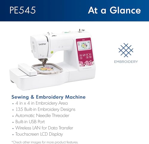 Brother PE545 Embroidery Machine with Wireless LAN and LCD Touchscreen O2843