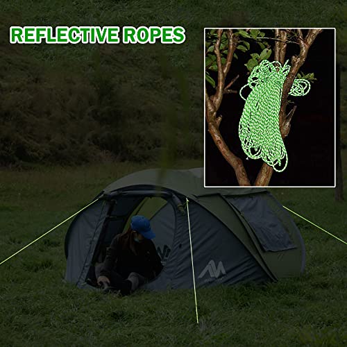 4 Person Pop Up Tent for Camping - AYAMAYA Waterproof Instant Family Tent with Skylight and Removable Rainfly I990