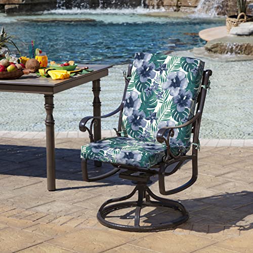 ARDEN Outdoor Dining Chair Cushion 20 x 20 in Weather-Proof Fade Resistant Sapphire Blue J523
