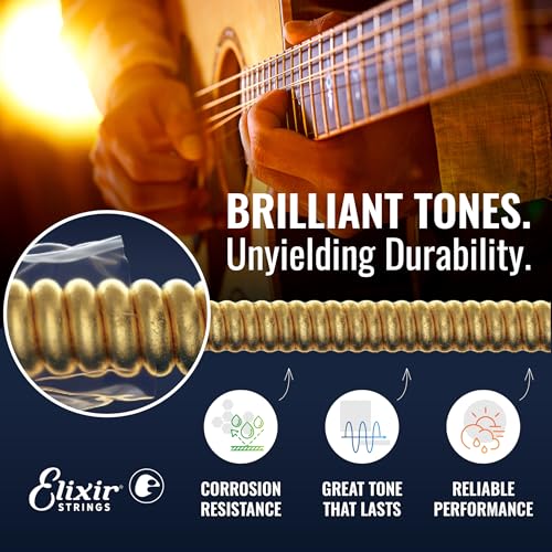 Elixir Acoustic Guitar Strings 80/20 Bronze POLYWEB Coating Extra Light 10-47 X628