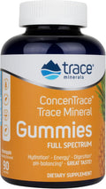Trace Minerals | ConcenTrace Chewable Gummies Full Spectrum | Provide Potent Energy, Metabolic & Mood Support | Healthy Joints Bones and Teeth | Natural Pineapple | 90 ct