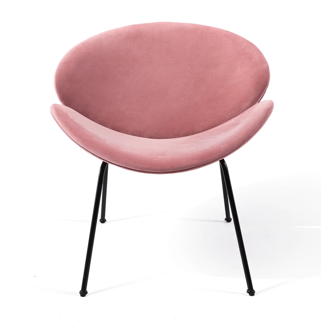 FAGAGA Velvet Accent Chair Set of 2 with End Table, Pink C6062