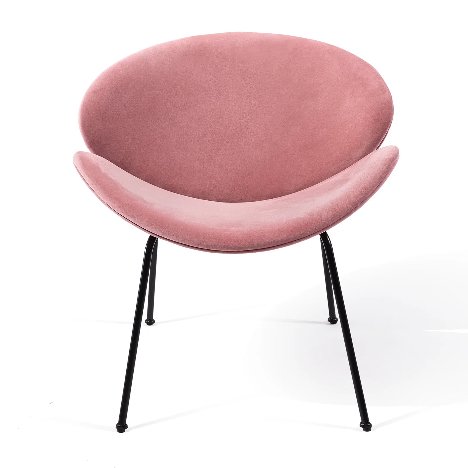 FAGAGA Velvet Accent Chair Set of 2 with End Table, Pink C6062