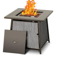 BALI OUTDOORS 50000 BTU Propane Fire Pit with Lid, 28 inch Fire Pit Table Outdoor, Black Firepits for Outside Backyard, Patio