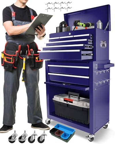 5-Drawer Rolling Tool Chest with Brake Casters, Black E95317
