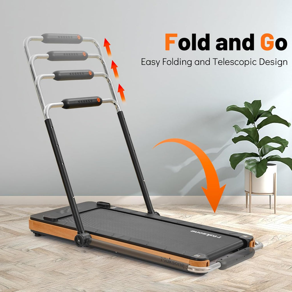 Maksone Folding Walking Pad, Under Desk Treadmill with Adjustable Handlebar V32689