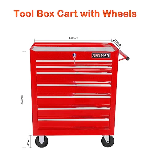 5-Drawer Rolling Tool Cart with Wheels, Black V51953