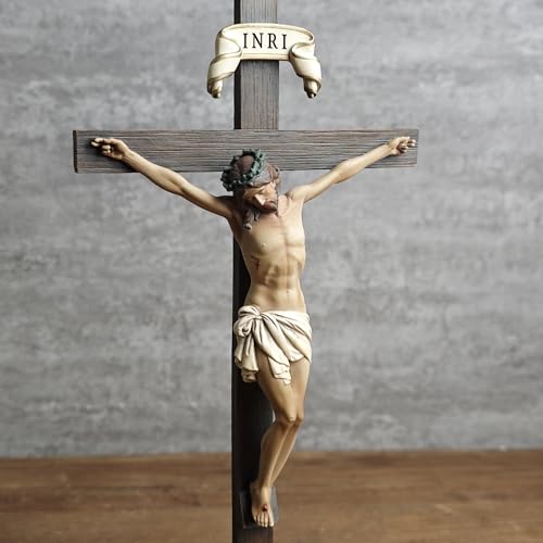 BC Catholic Crucifix Wall Cross 24" H Jesus Christ Indoor Home Decor Q2061