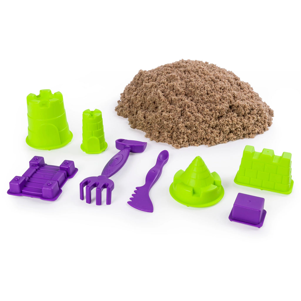 Kinetic Sand Beach Sand Kingdom Playset with 3lbs Sand, Molds and Tools E487