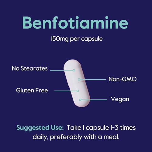 BESTVITE Benfotiamine 150mg Vegan Capsules, 240 Count L3102