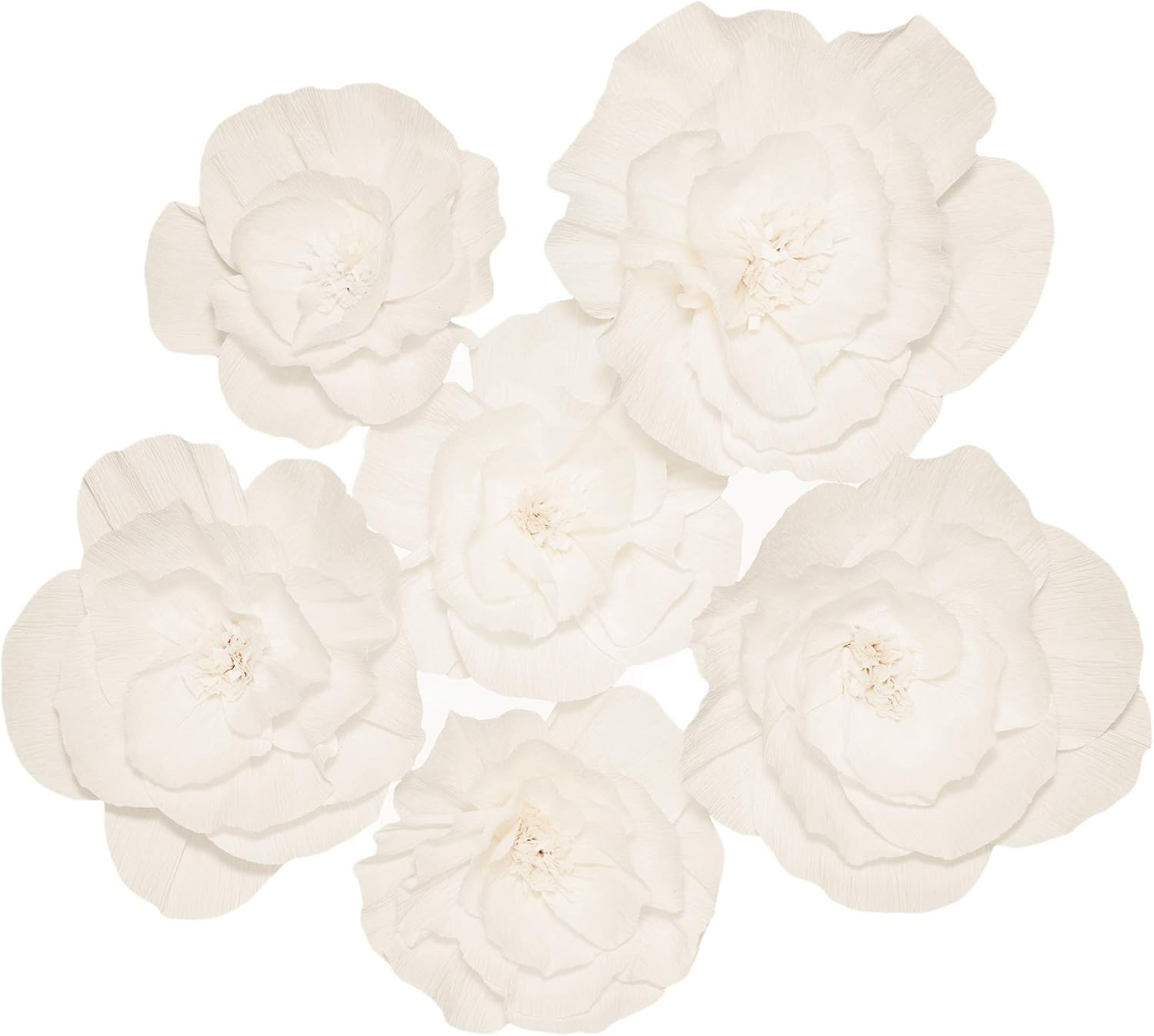 INNOBOUTIQUE Flower Wall Decor, Large Paper Flowers Decorations for Wall, 3D Wall Flowers Wall Decor, 3D Flower Wall Decor, Flower Decorations, Flower Decor for Wall (6Pcs)
