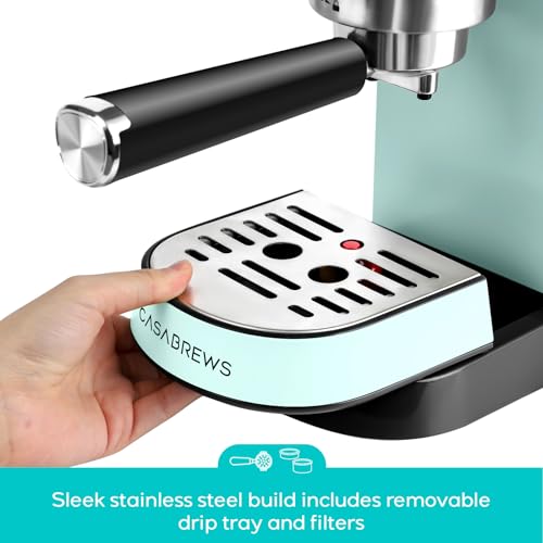 CASABREWS CM5418 Espresso Machine 20 Bar, Compact Espresso Maker with Milk Frother, Stainless Steel, Silver K680