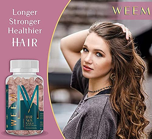WEEM Hair Skin and Nails Gummies - Vegan Biotin Vitamins for Women & Men A823945