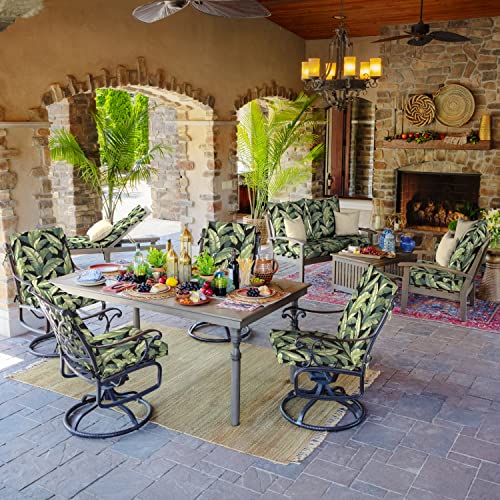 ARDEN Outdoor Dining Chair Cushion 20 x 20 in Weather-Proof Fade Resistant Sapphire Blue J523
