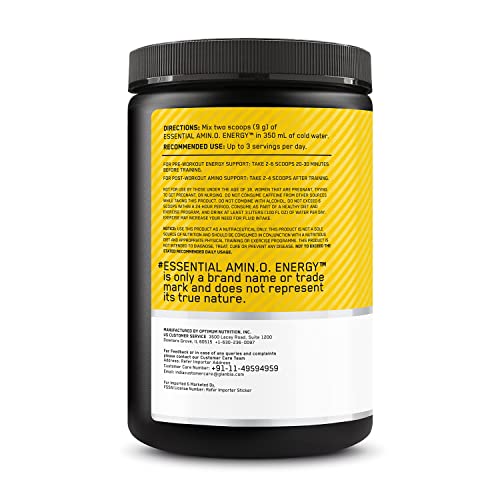 Optimum Nutrition Amino Energy Pre Workout Powder, Pineapple, 30 Servings C529