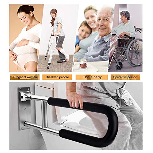 Toilet Grab Bar 24 Inch Stainless Steel Wall Mounted Bathroom Safety Rail B94740