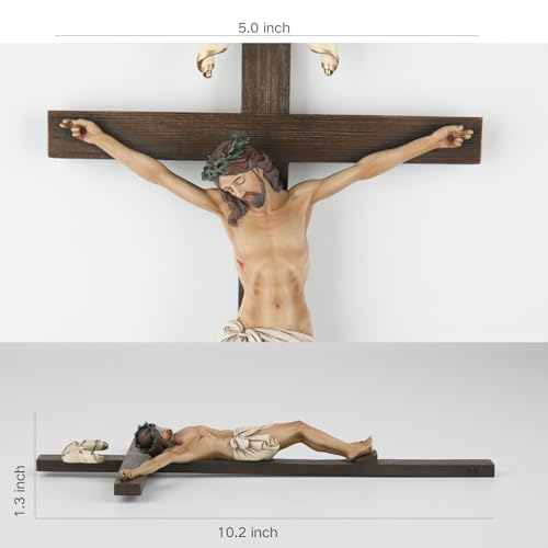 BC Catholic Crucifix Wall Cross 24" H Jesus Christ Indoor Home Decor Q2061