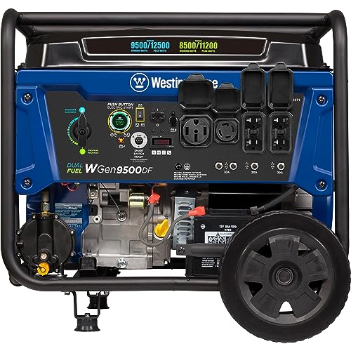 Westinghouse 12500 Watt Dual Fuel Portable Generator, Remote Electric Start A53997