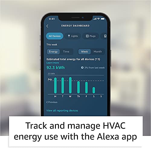 Amazon Smart Thermostat, ENERGY STAR certified, Works with Alexa R71334