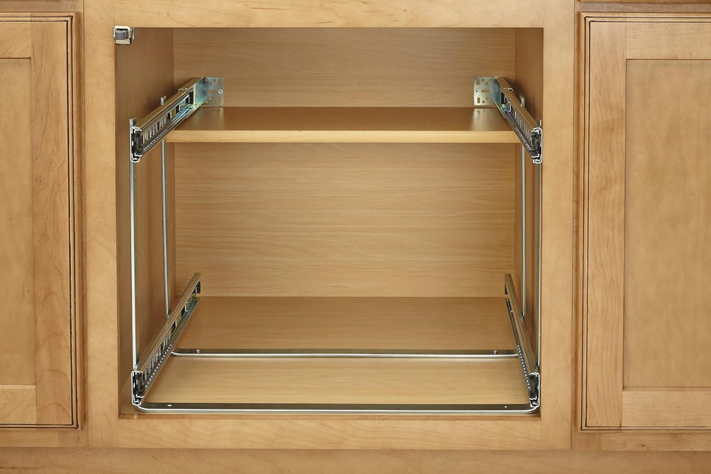 Rev-A-Shelf Two-Tier Steel Wire Pullout Cookware Organizer S9091