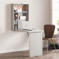 HomeRoots 402080 Gray Fold Out Convertible Wall Mount Desk