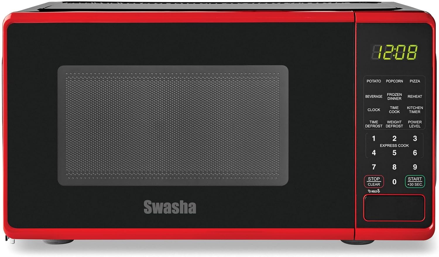 Compact Countertop Microwave Oven 0.7 Cu. Ft. 700-Watts Microwave Ovens w/LED Digital Display, 10 Power Levels, Child Lock, Easy Clean Interior, 6 Quick-Set Menu