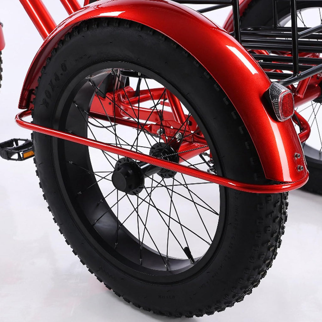 7-Speed All Terrain Fat Tire Trike 26/24 Inch with Cargo Basket A32128