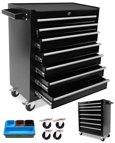 5-Drawer Rolling Tool Chest with Brake Casters, Black E95317