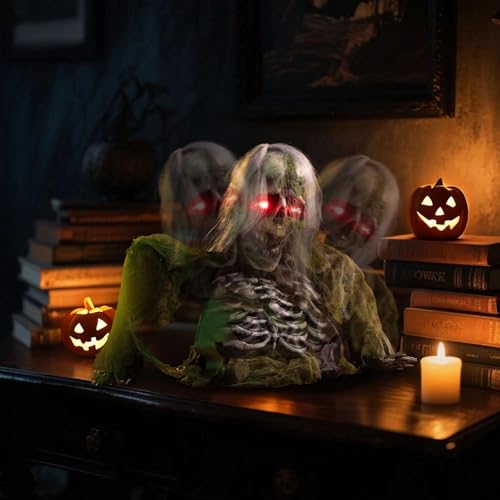 Animatronic Zombie Groundbreaker Halloween Decoration with Light and Sound J101875