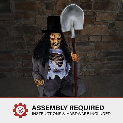 Haunted Hill Farm Soul Sucker Demon Reaper with Child by Tekky, Motion-Activated Halloween Animatronic Q202293