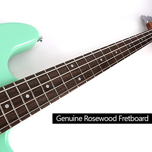 Full Size 4 String Electric Bass Guitar with Gig Bag (Black) Z493916