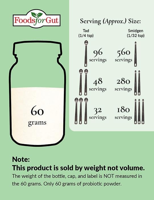 Lactobacillus Salivarius Probiotic Powder 300 Billion CFU, 30 Grams B1117