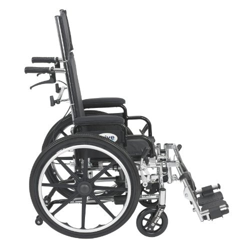 Drive Medical Viper Plus Lightweight Reclining Wheelchair with Elevating Leg Rests E5298
