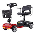 4 Wheel Mobility Scooter, Upgrade Electric Power Mobile Wheelchair for Seniors Adult with Lights Collapsible and Compact Duty Travel Scooter w/Basket and Extended Battery (Black)