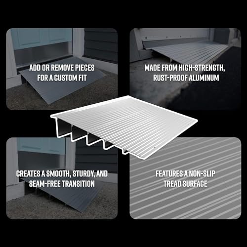 EZ-ACCESS Transitions 6 Inch Aluminum Modular Threshold Ramp G510